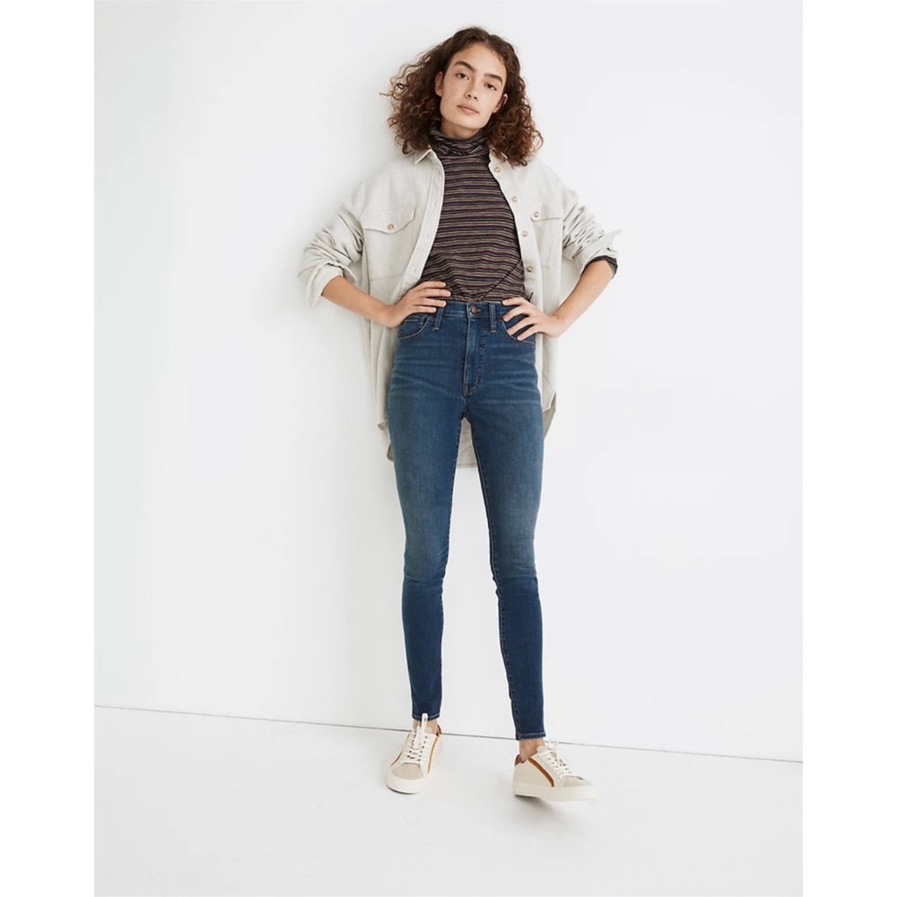 NEW Madewell Tall 10" High-Rise Roadtripper Supersoft Jeans in Playford Wash